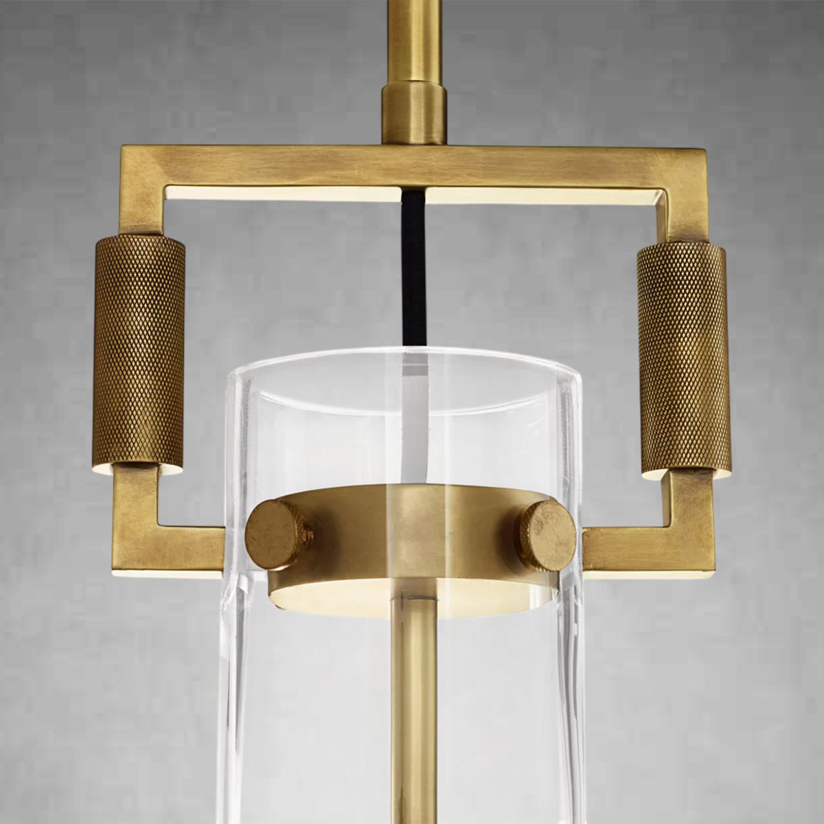 Machine Glass Cylinder Pendant 12"22"