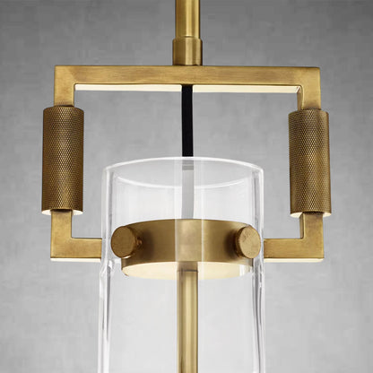 Machine Glass Cylinder Pendant 12"22"